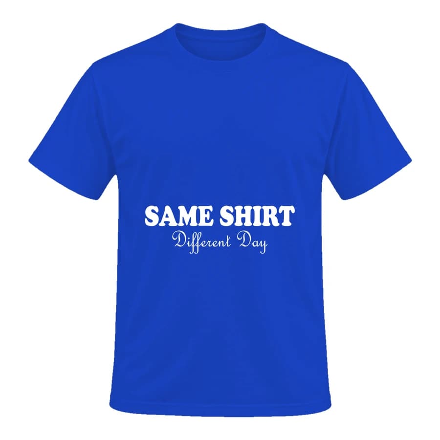 T-shirt — Same shirt different day — الأمام — أزرق